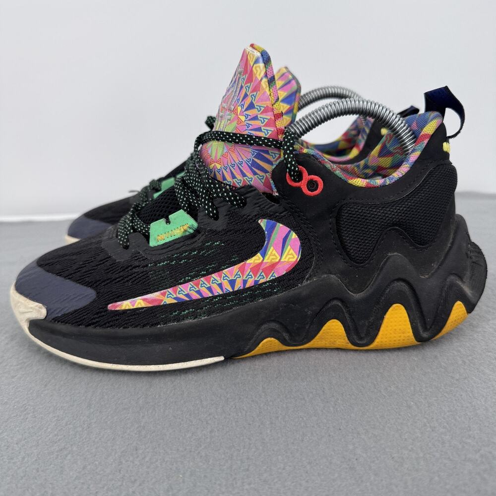 Nike Giannis Immortality 2 Shoes Youth Size 5.5Y Black Multi Basketball Sneakers